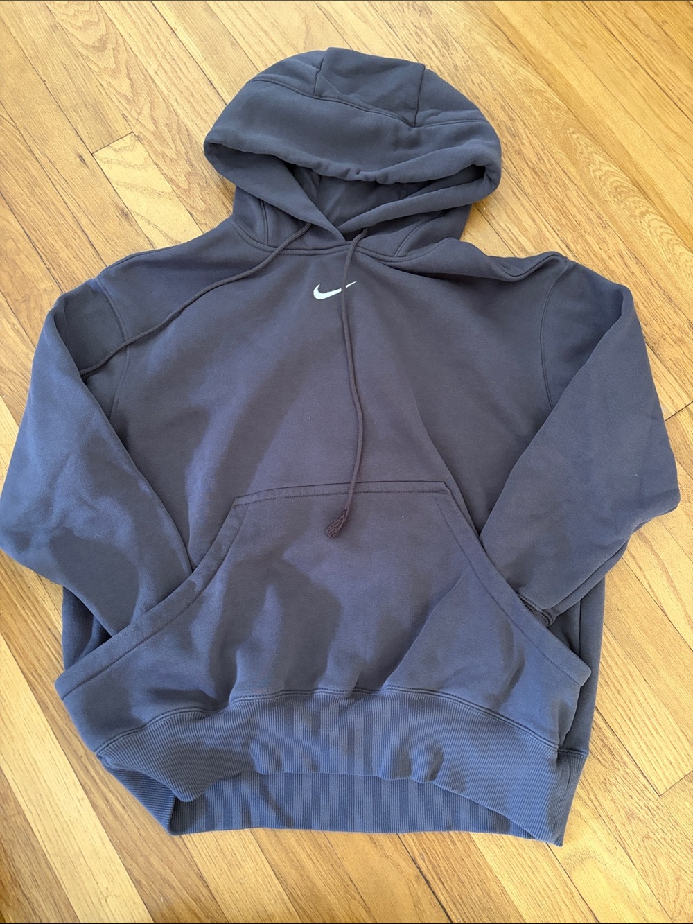 Nike women’s Dark Blue Pullover Hoodie with White Swoosh